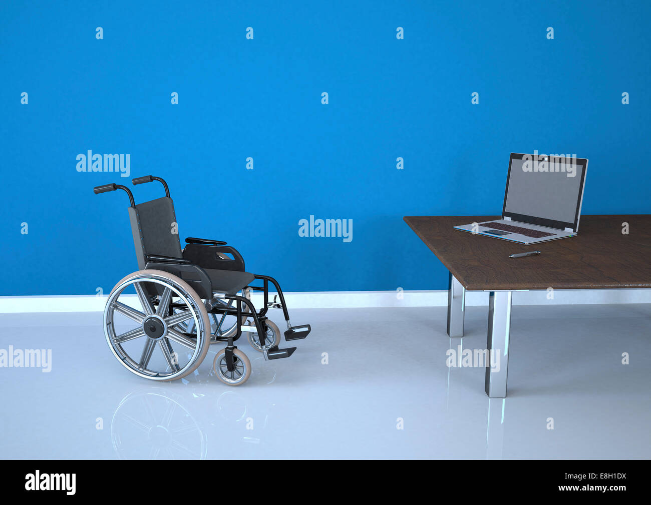 Fauteuil roulant en face de 24 Banque D'Images