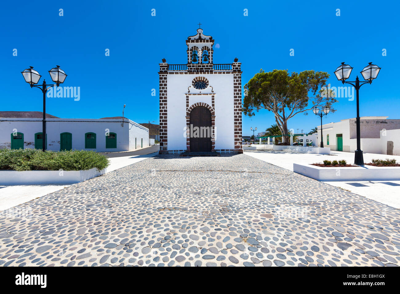 Espagne, Canaries, Lanzarote, Église Santo Cristo de las aguas Banque D'Images