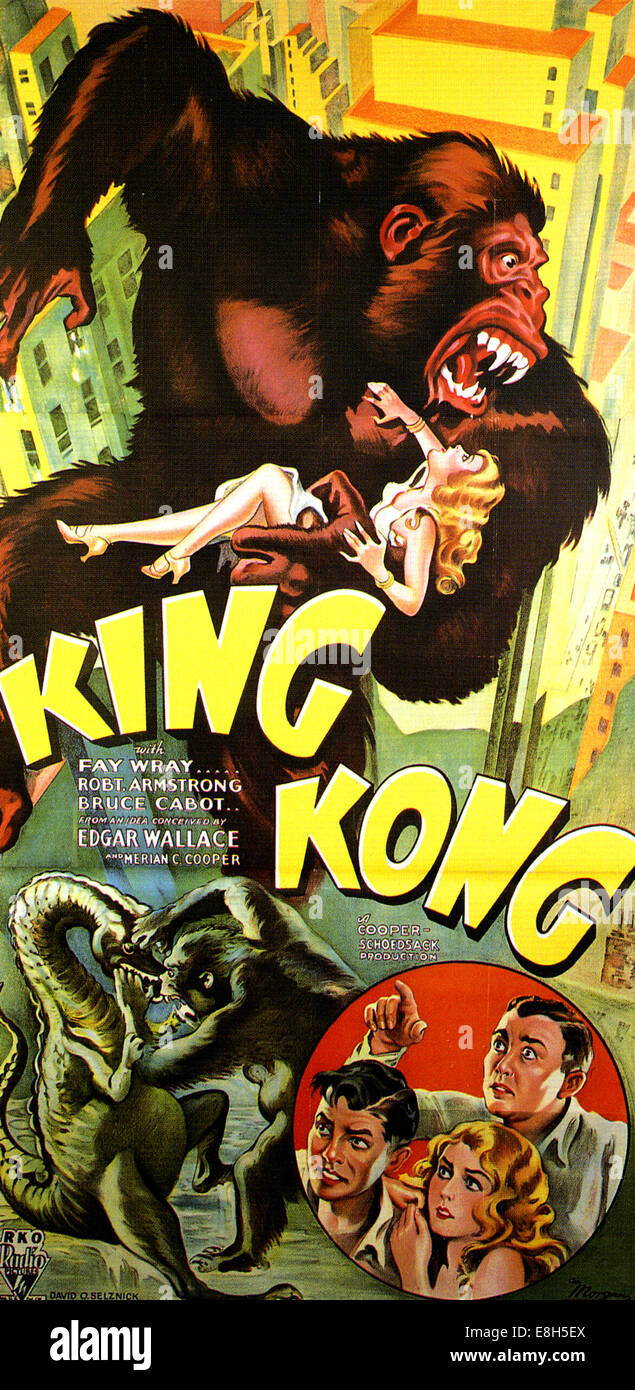 Pour l'affiche de KING KONG 1933 RKO Radio Pictures film Banque D'Images