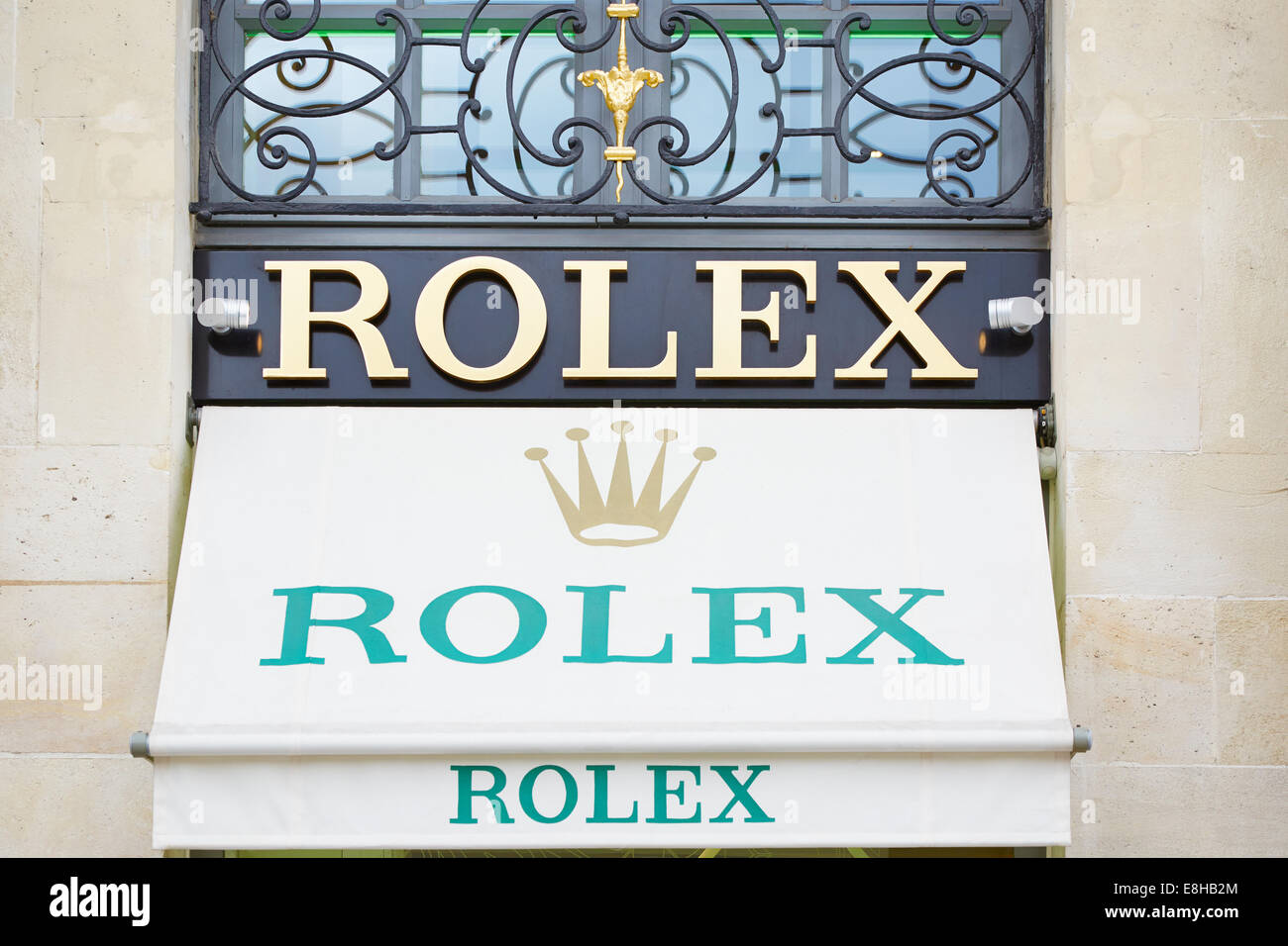 La boutique sign Rolex place Vendôme à Paris Banque D'Images