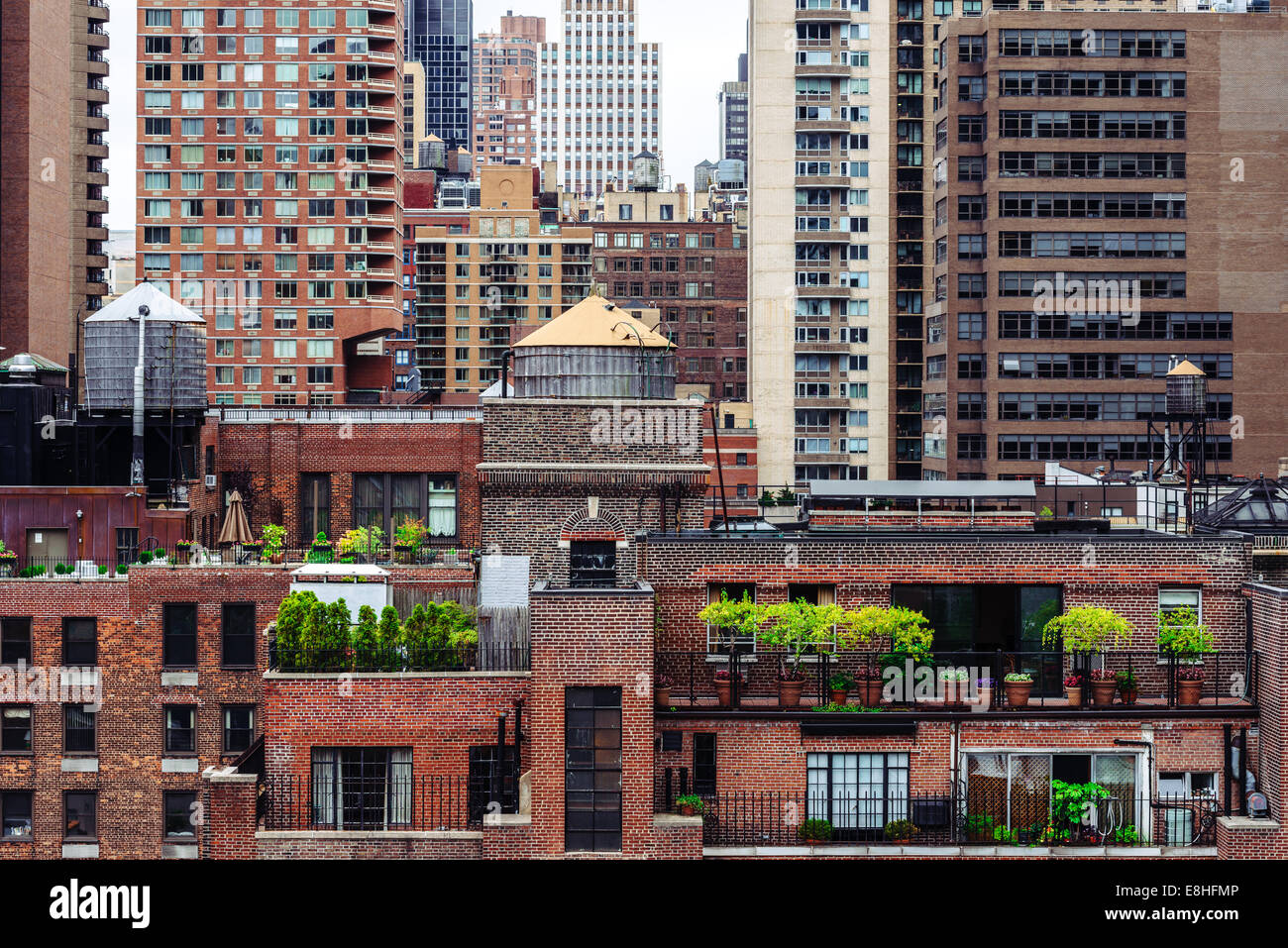 Manhattan vue depuis le toit Banque D'Images