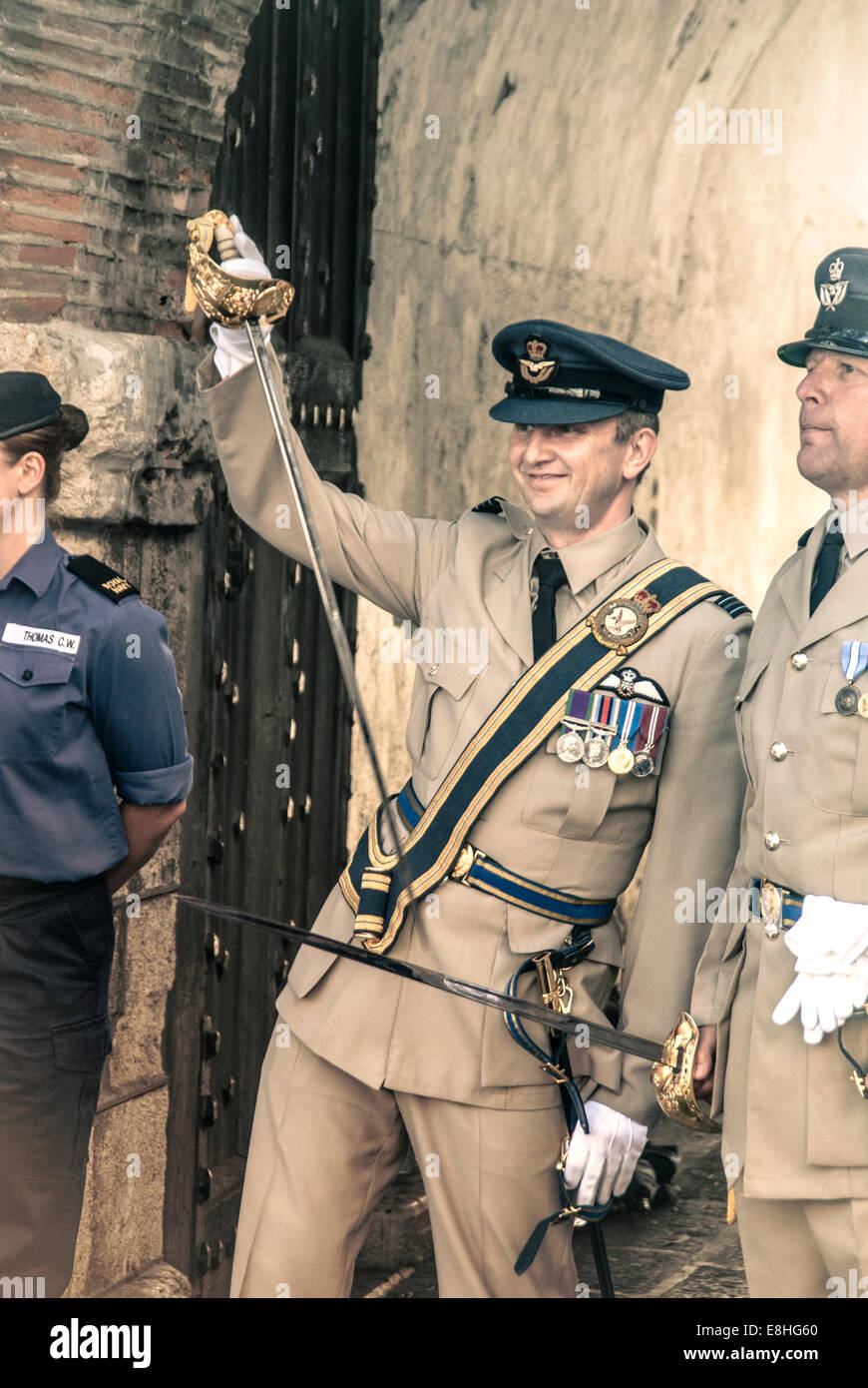 Une collection d'images prises par Stephen Ignacio pendant la visite royale de 2012 pour le Rocher de Gibraltar par l'île. L'image Banque D'Images