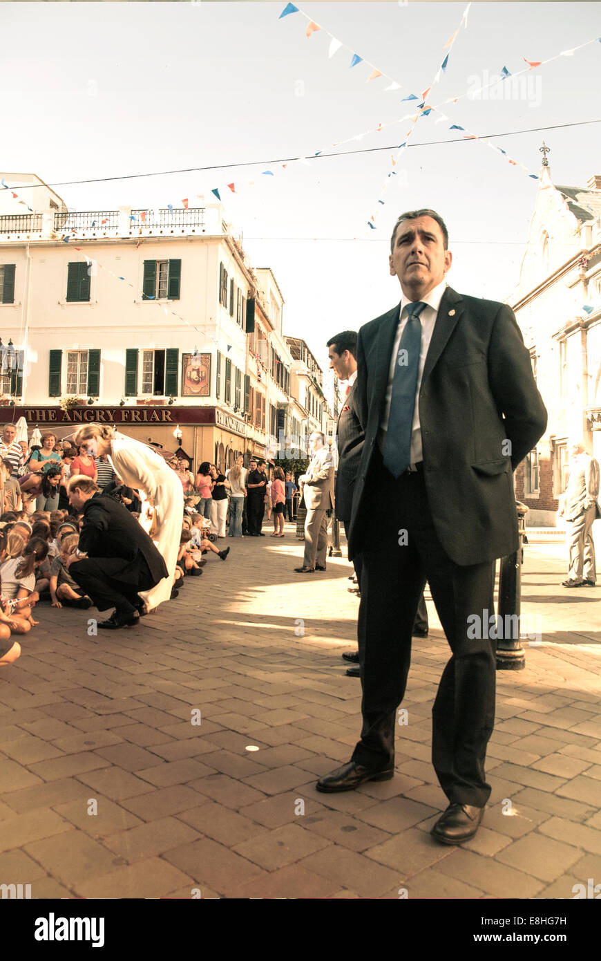 Une collection d'images prises par Stephen Ignacio pendant la visite royale de 2012 pour le Rocher de Gibraltar par l'île. L'image Banque D'Images