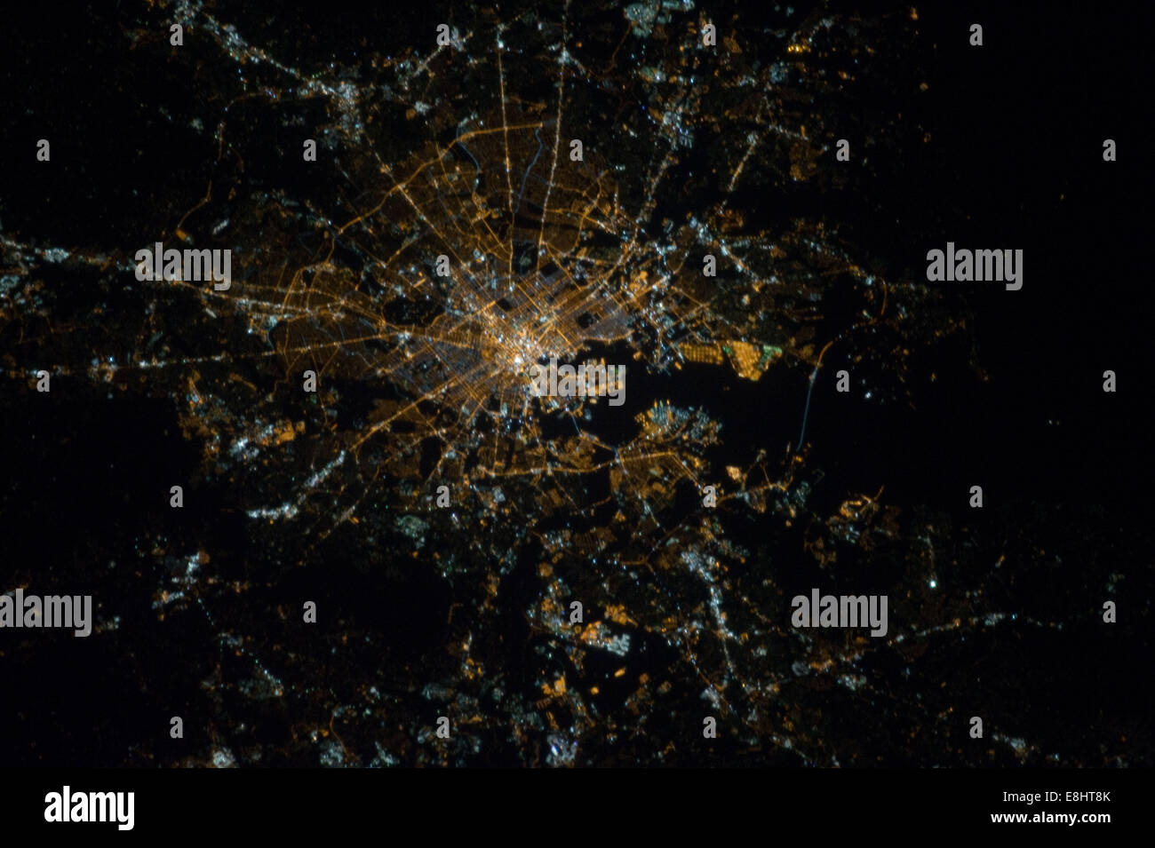 Le zoo de Baltimore Baltimore l'Observation de la Terre de l'équipage de la Station Spatiale Internationale NASA Patapsco River baie de Chesapeake dans le Maryland station r Banque D'Images