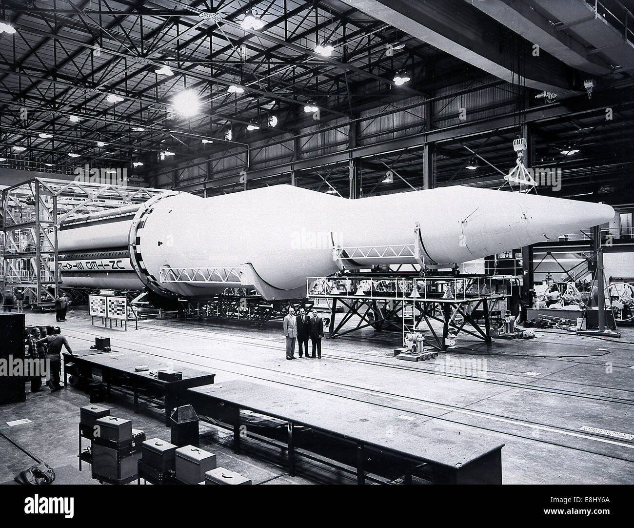 Le 27 octobre 1961, le pays considéré comme le premier véhicule Saturn, SA-1, a décollé de Cap Canaveral et a grimpé à une alt Banque D'Images
