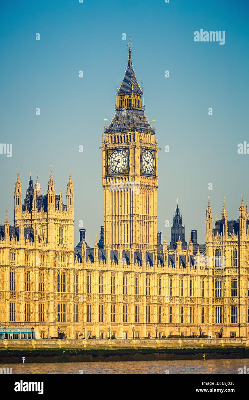 Big Ben et des chambres du parlement, Londres Banque D'Images