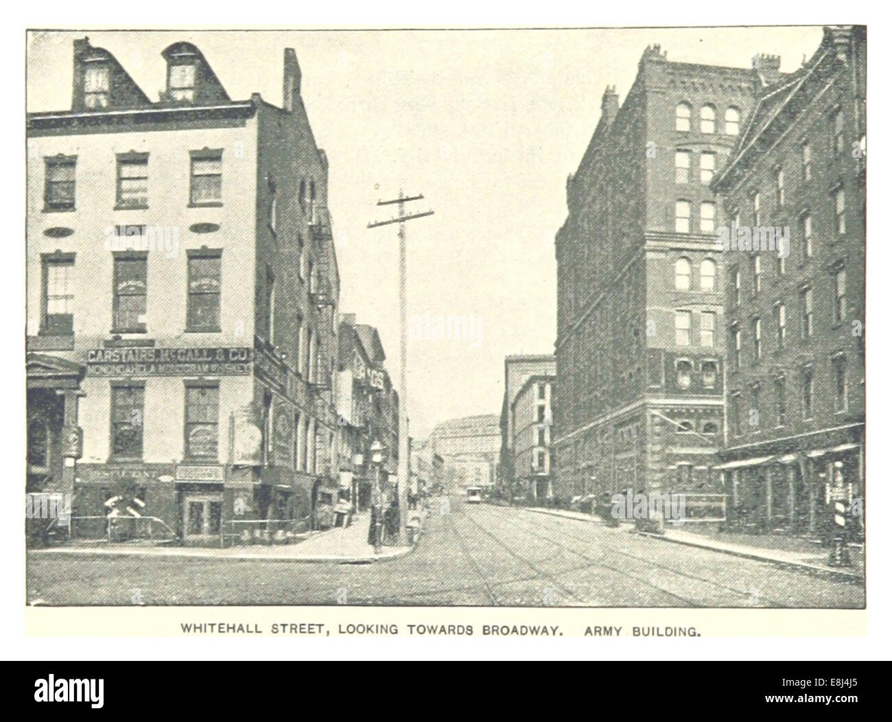 (King1893NYC) pg148 Whitehall Street, à Broadway, à l'Édifice de l'armée Banque D'Images
