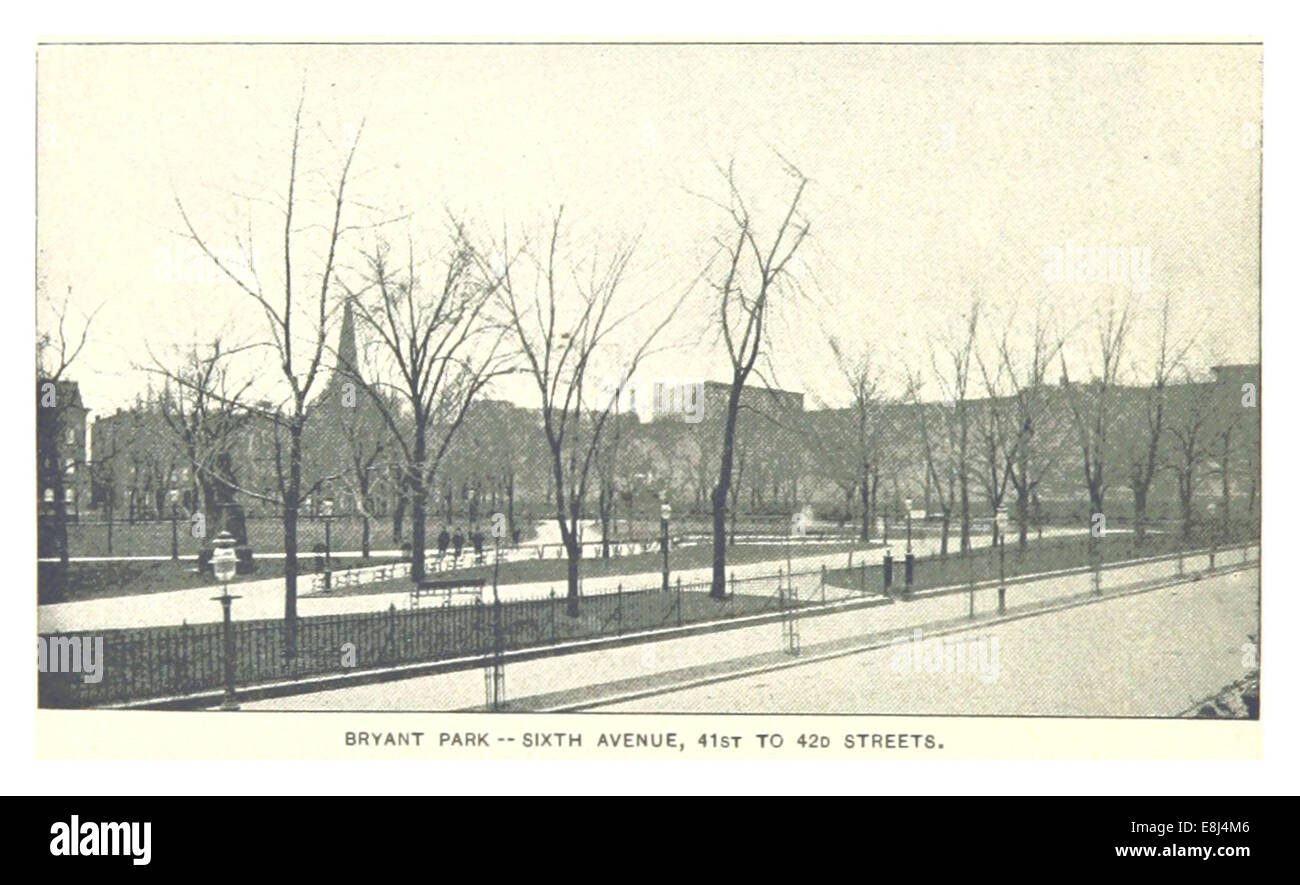 (King1893NYC) pg180 Bryant Park, 6e Avenue, 41e à 42D RUE Banque D'Images