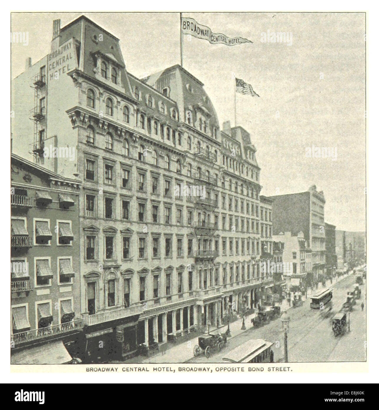 (King1893NYC) pg241 CENTRAL HOTEL BROADWAY, BROADWAY Banque D'Images