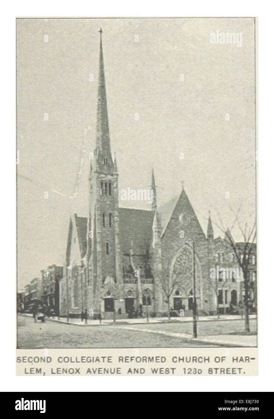 (King1893NYC) pg345 DEUXIÈME COLLEGIATE Reformed Church de Harlem, LENOX AVENUE ET WEST 123E RUE Banque D'Images