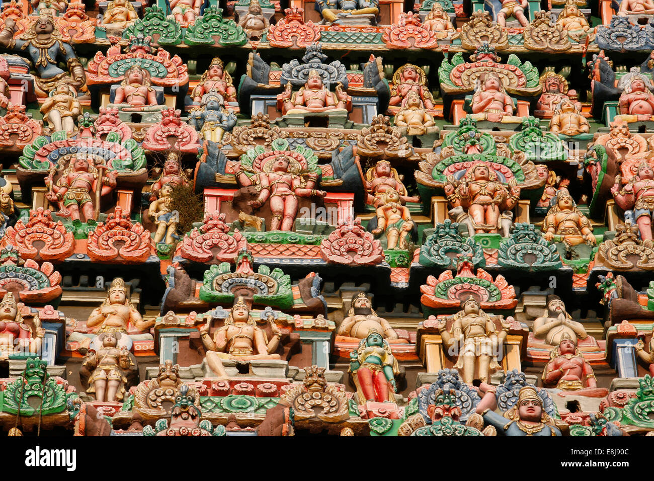 Gopuram à Darasuram temple. Banque D'Images