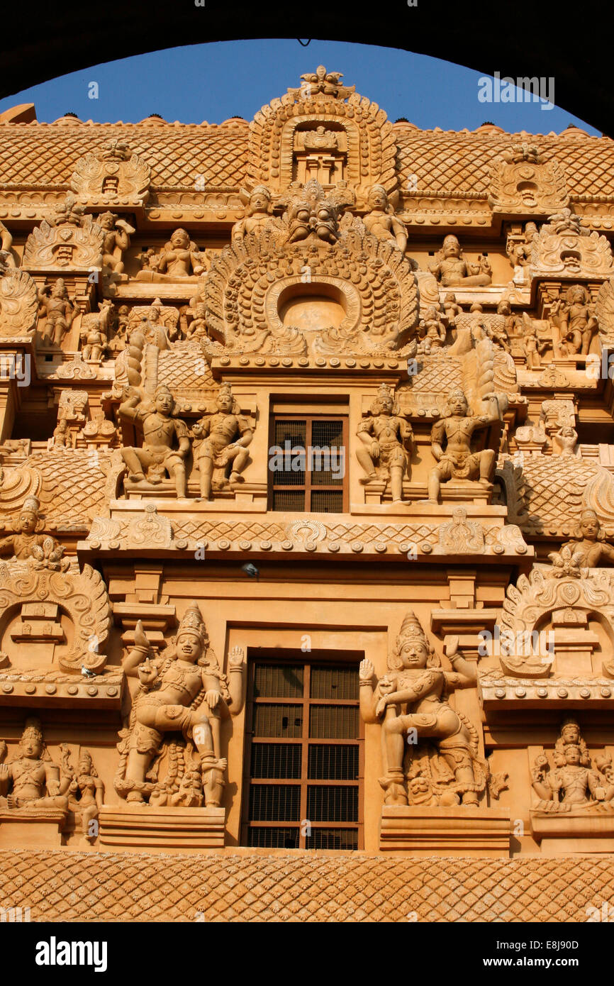 Tanjore - Brihadishvara temple - Le Grand Temple. Banque D'Images