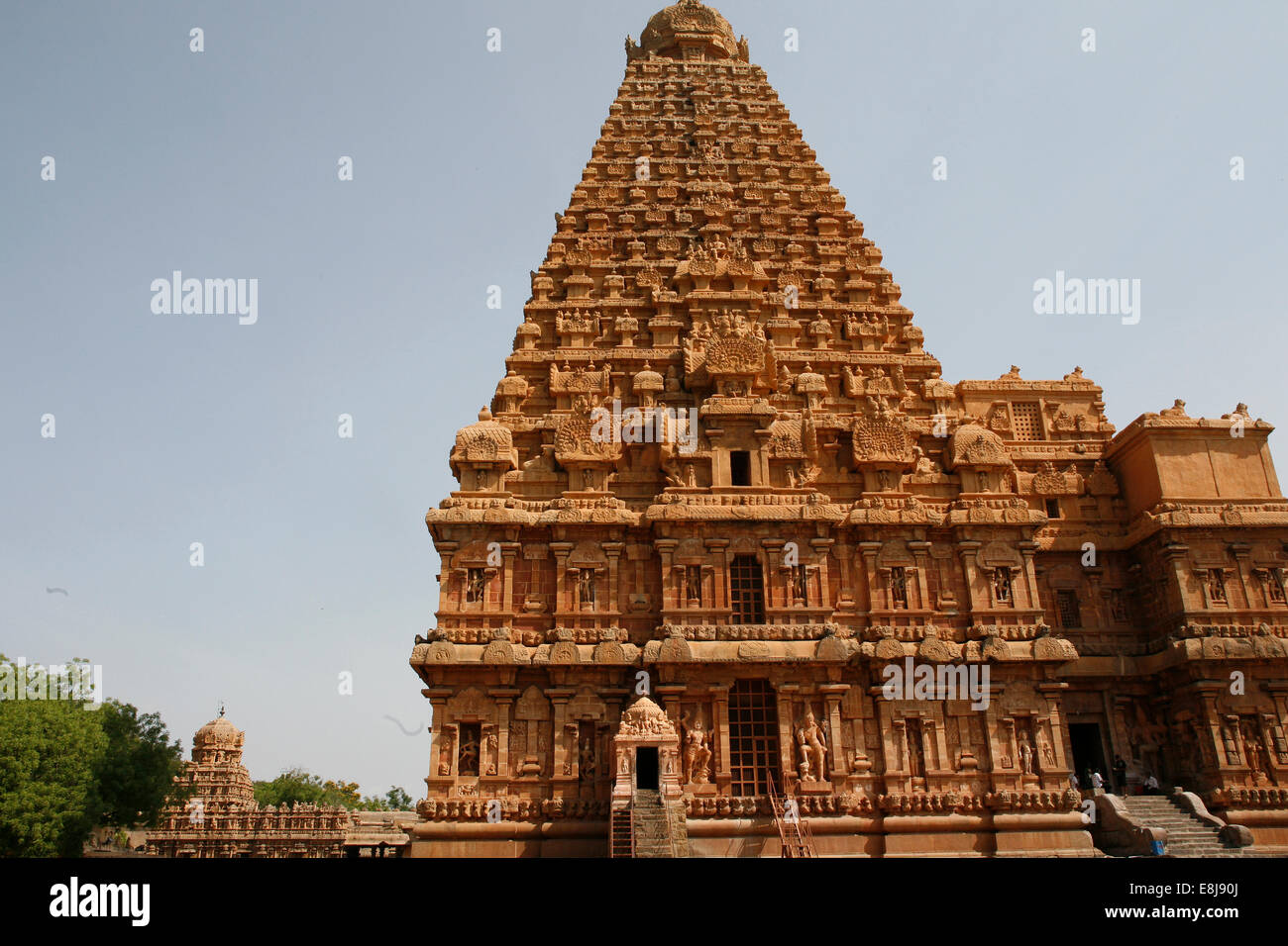 Tanjore - Brihadishvara temple - Le Grand Temple Banque D'Images