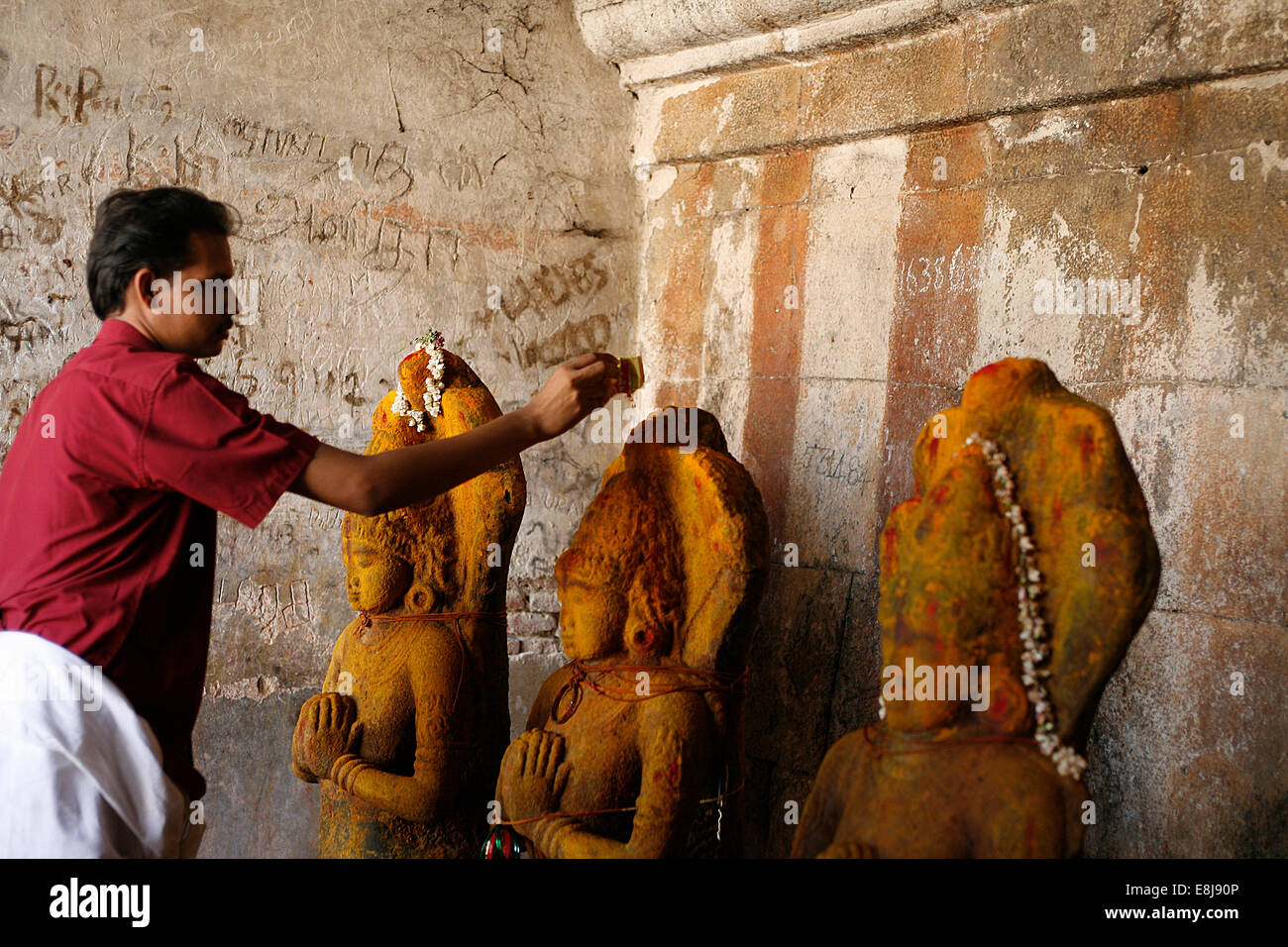 Tanjore - Brihadishvara temple - Le Grand Temple Banque D'Images