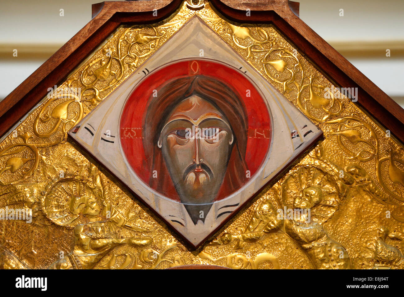 Église catholique grecque ukrainienne Saint Vladimir le Grand à Paris. Jésus Christ. Banque D'Images