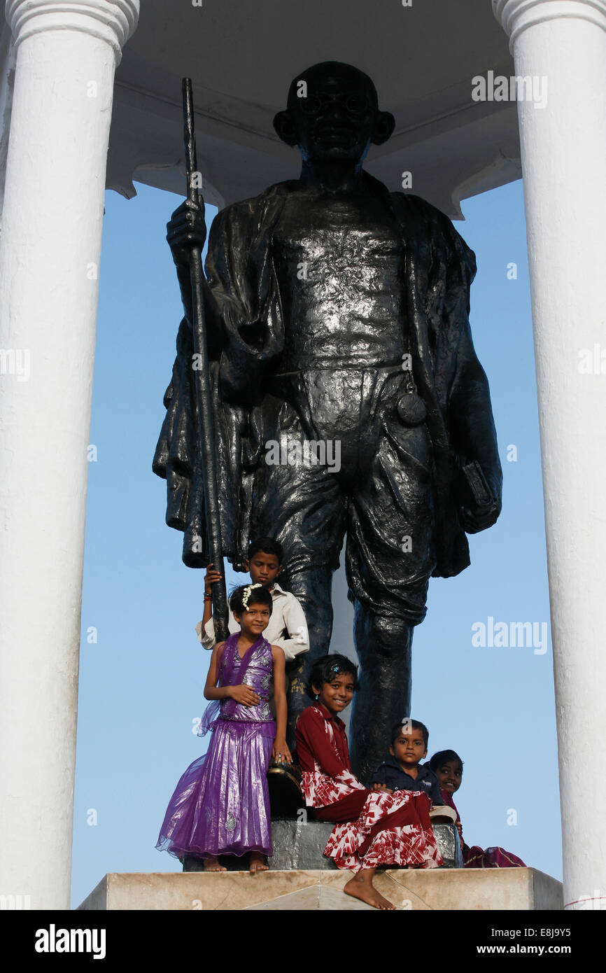 Statue de Gandhi. Banque D'Images