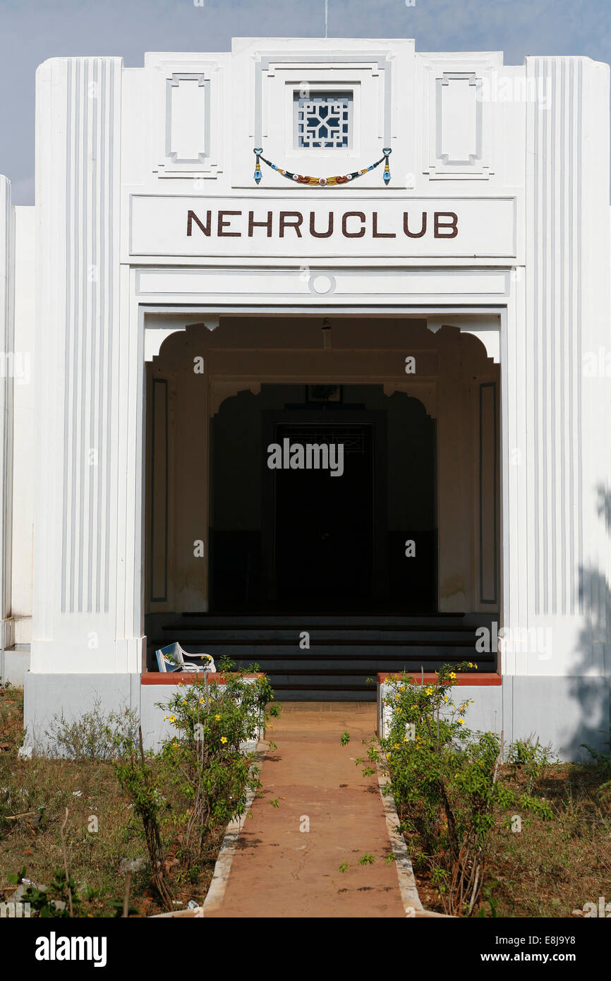 Club Nehru- Architecture Chettiar. Banque D'Images