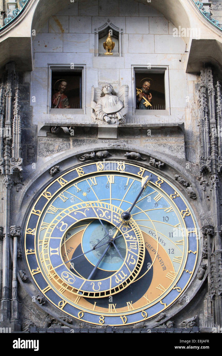 Horloge astronomique. La tour de l'horloge. Banque D'Images