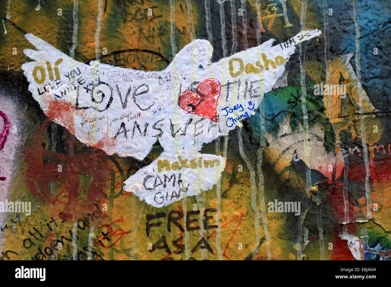 John Lennon Wall. Prague. Banque D'Images