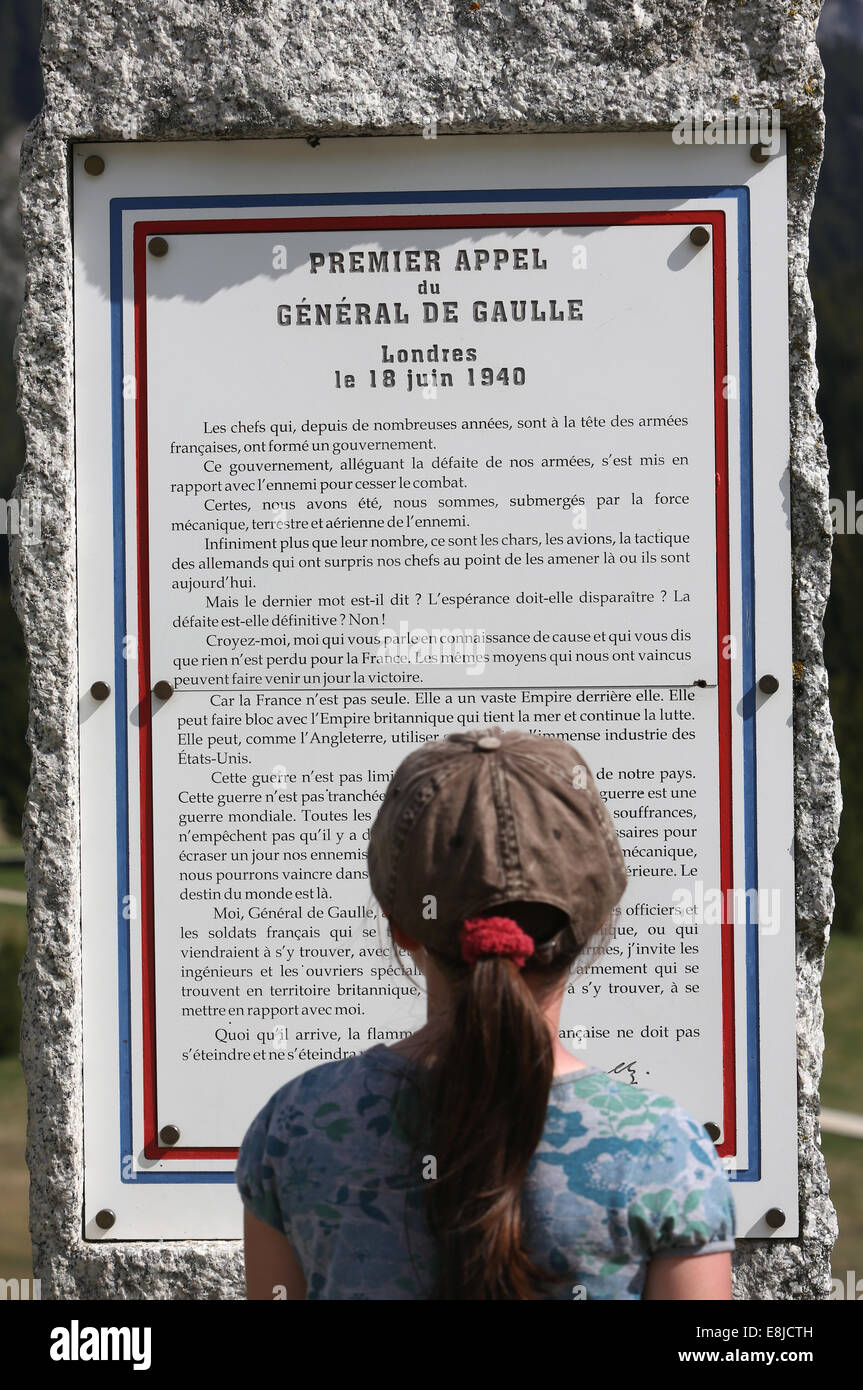 L'appel du GŽnŽral de Gaulle le 18 juin 1940. Banque D'Images