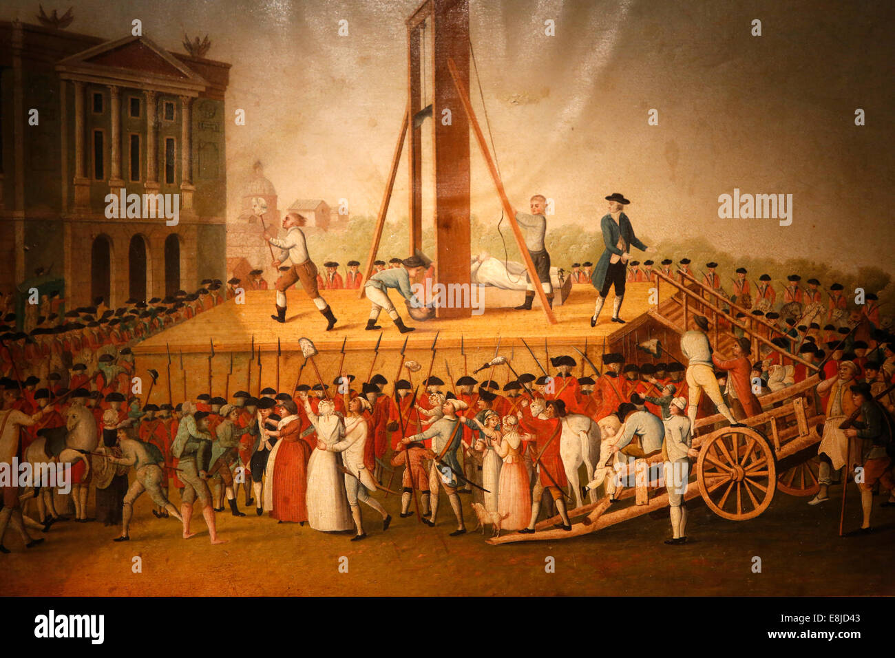 Tableau représentant la décapitation de la Reine Marie-Antoinette, le 16 octobre 1793. L'école danoise, fin du 18e siècle. Um Carnavalet Banque D'Images