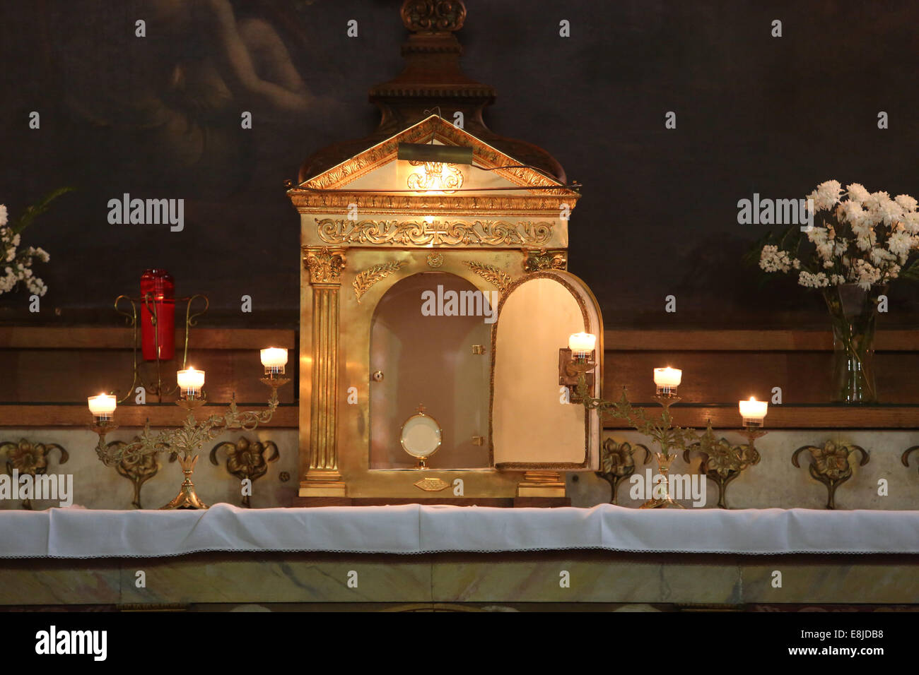 Église de Sainte Élisabeth de Hongrie. Chapelle au Saint Sacrement. Banque D'Images