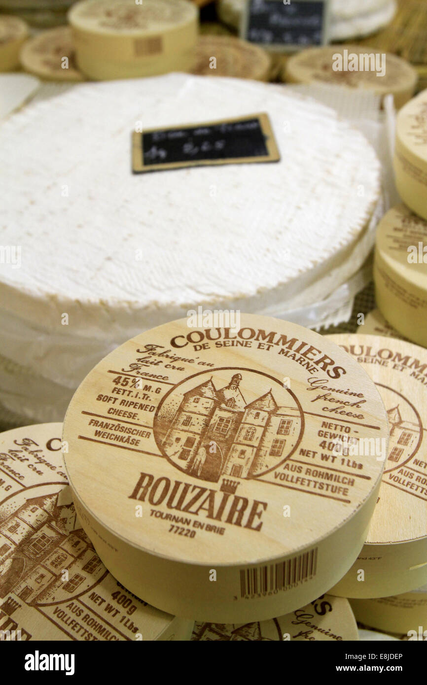 Coulommiers Seine-et-Marne. Fromages. Banque D'Images