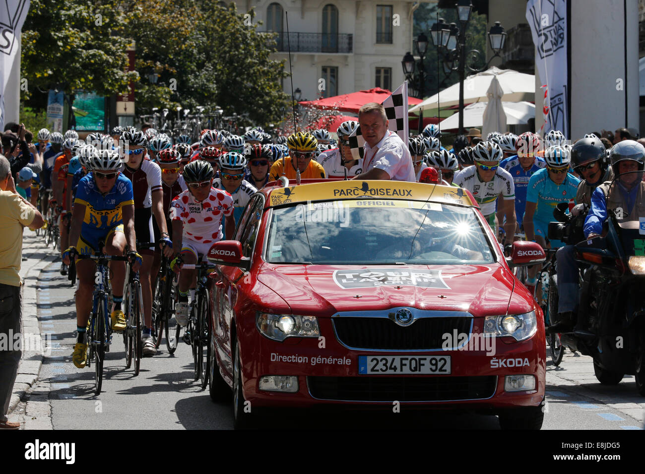 Tour de l'avenir : une course cycliste française. Banque D'Images