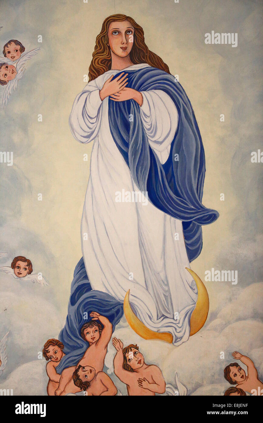 L'Assomption de la Vierge Marie au ciel. Banque D'Images