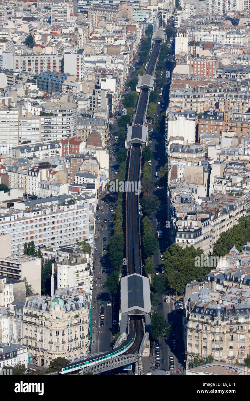 La ville de Paris. Le MŽtropiltain. 15ème arrondissement de Paris. Banque D'Images