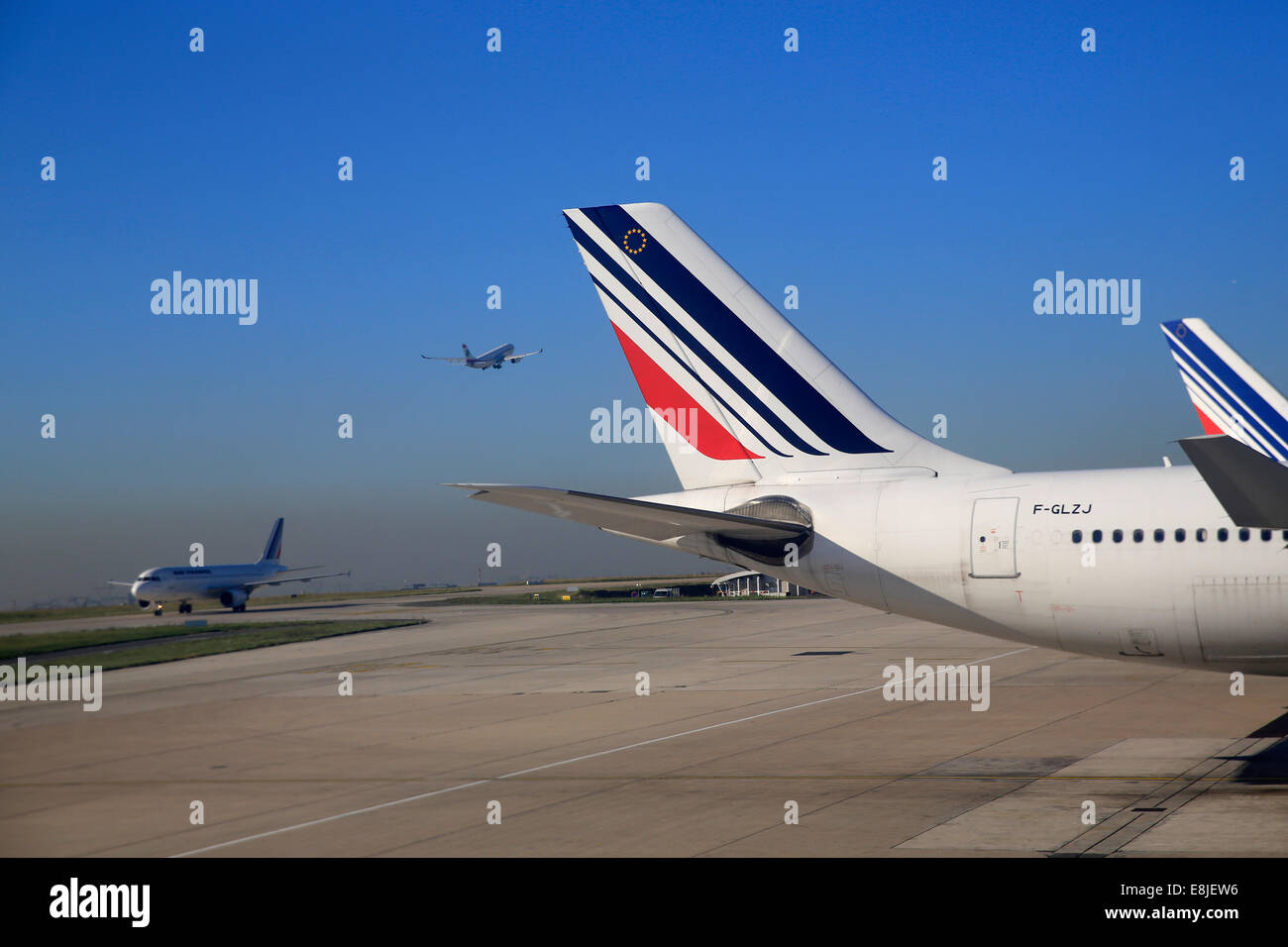 L'aéroport de Paris Charles de Gaulle. Transporteur national d'Air France. Banque D'Images