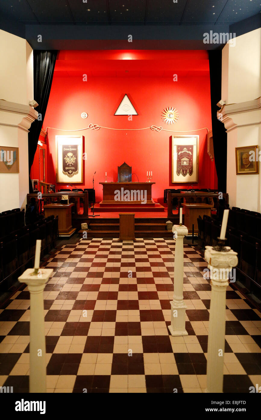 Grande Loge de France. Le Franklin Delano Roosevelt masonic lodge prix. Banque D'Images