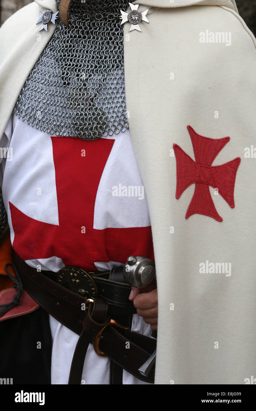 La fête médiévale de Provins. Templier. Banque D'Images