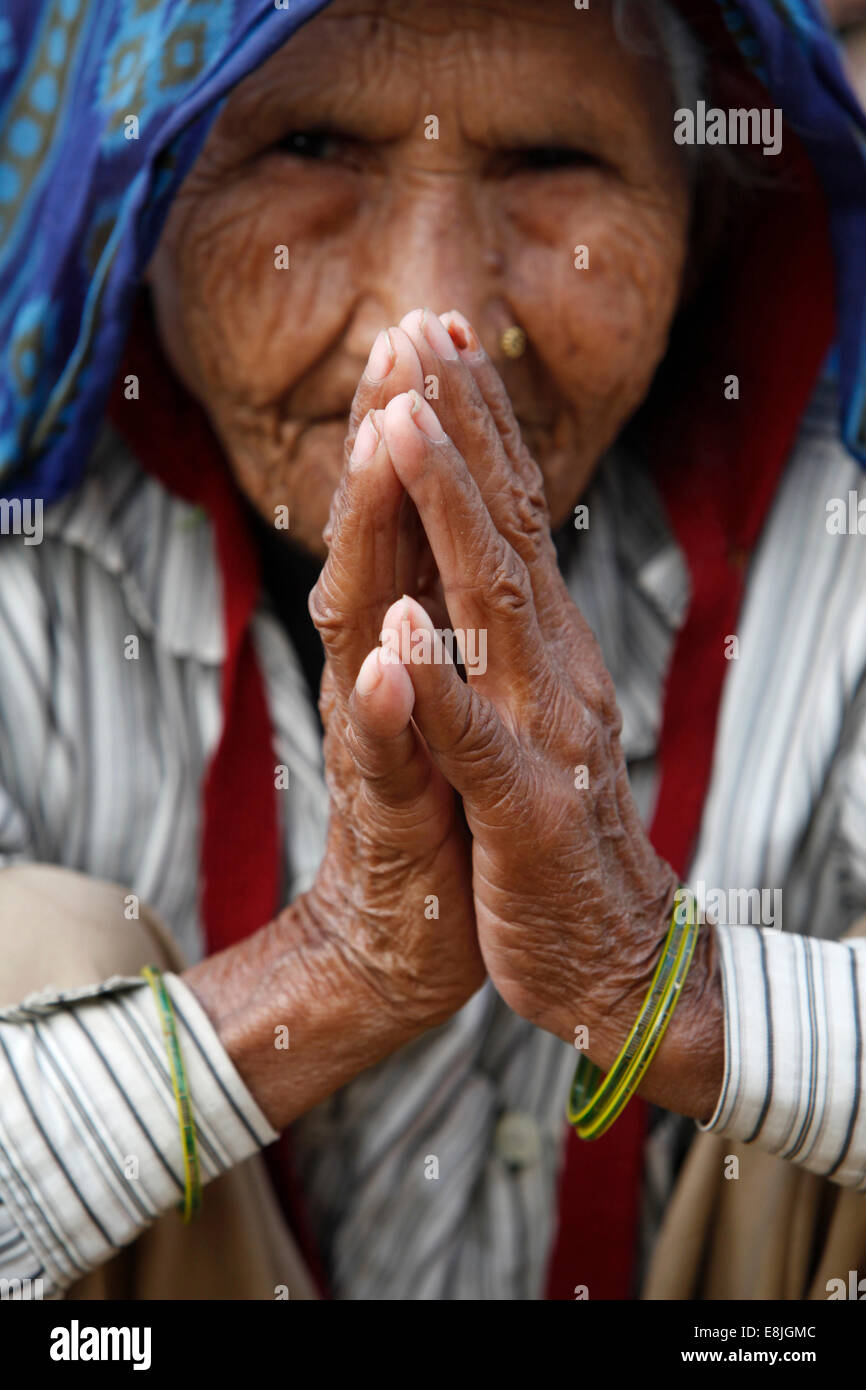 Vieille Femme indienne Banque D'Images
