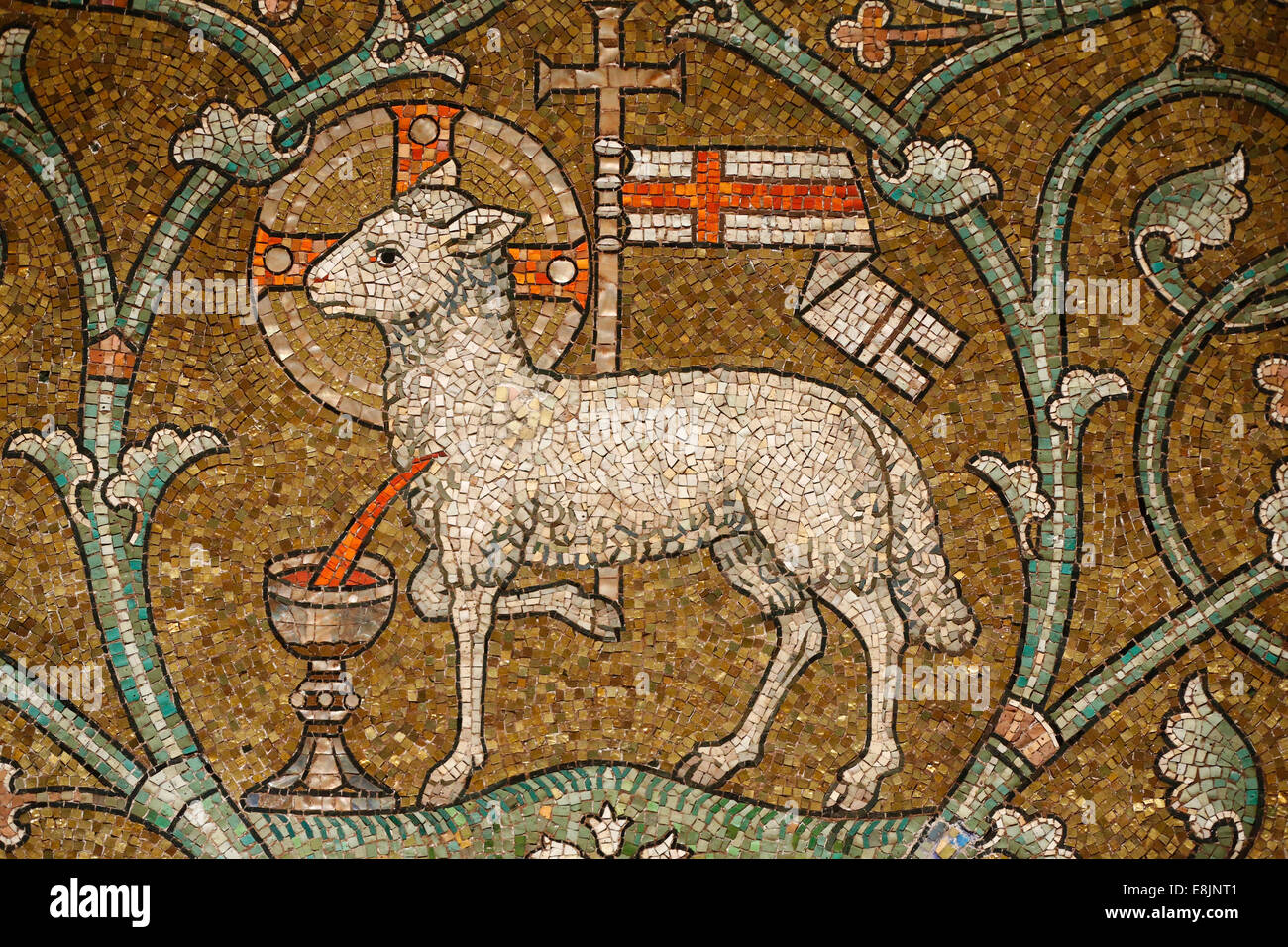 L'abbaye de la Dormition. Agneau de Dieu Banque D'Images, Photo Stock