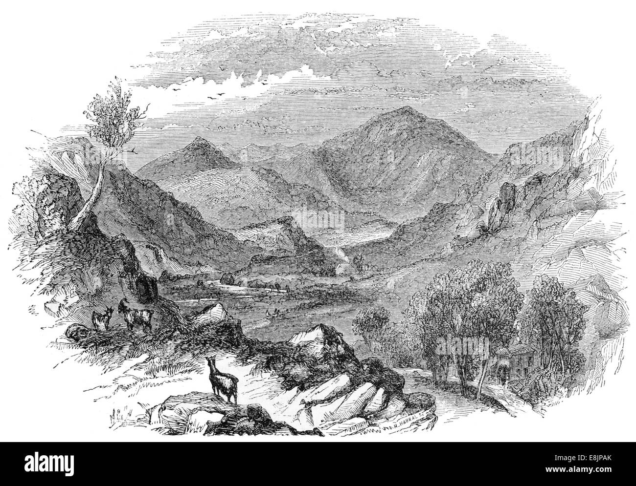 Cadair Idris cader de l'Brafch Coch Gwynedd au nord du Pays de Galles vers 1880 Banque D'Images