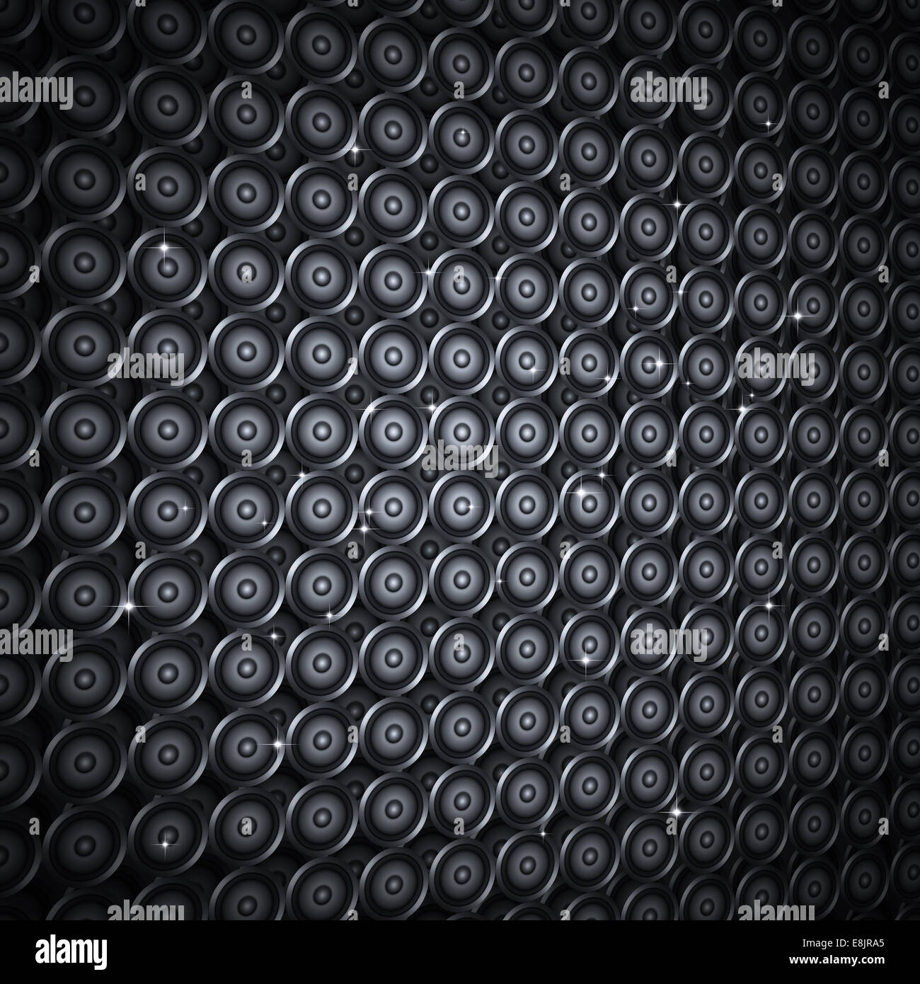 Des haut-parleurs de la musique abstraite sur fond sombre Banque D'Images