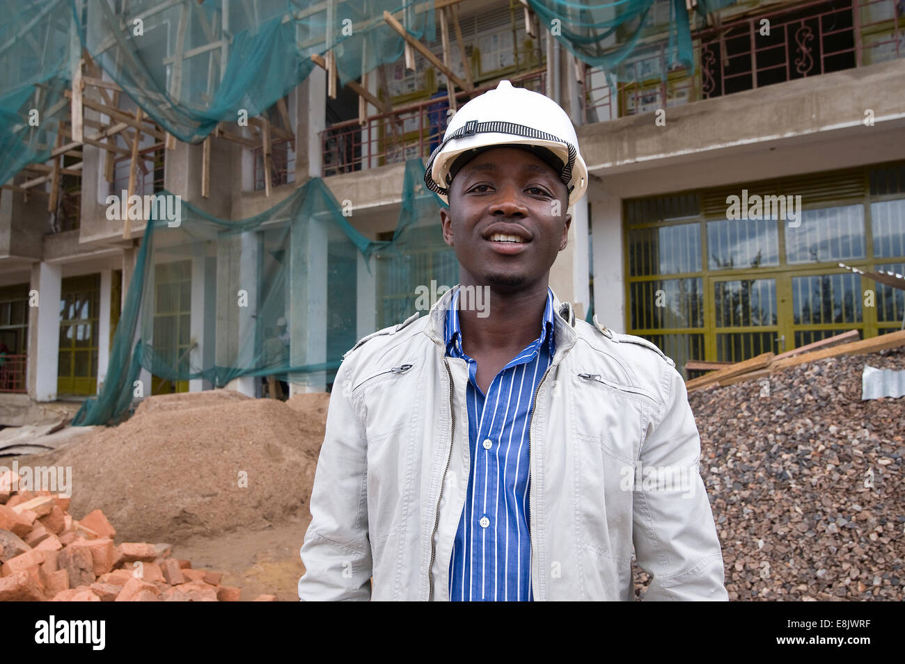 RWANDA, KIGALI : Il y a de nombreux chantiers de construction dans la capitale. Banque D'Images