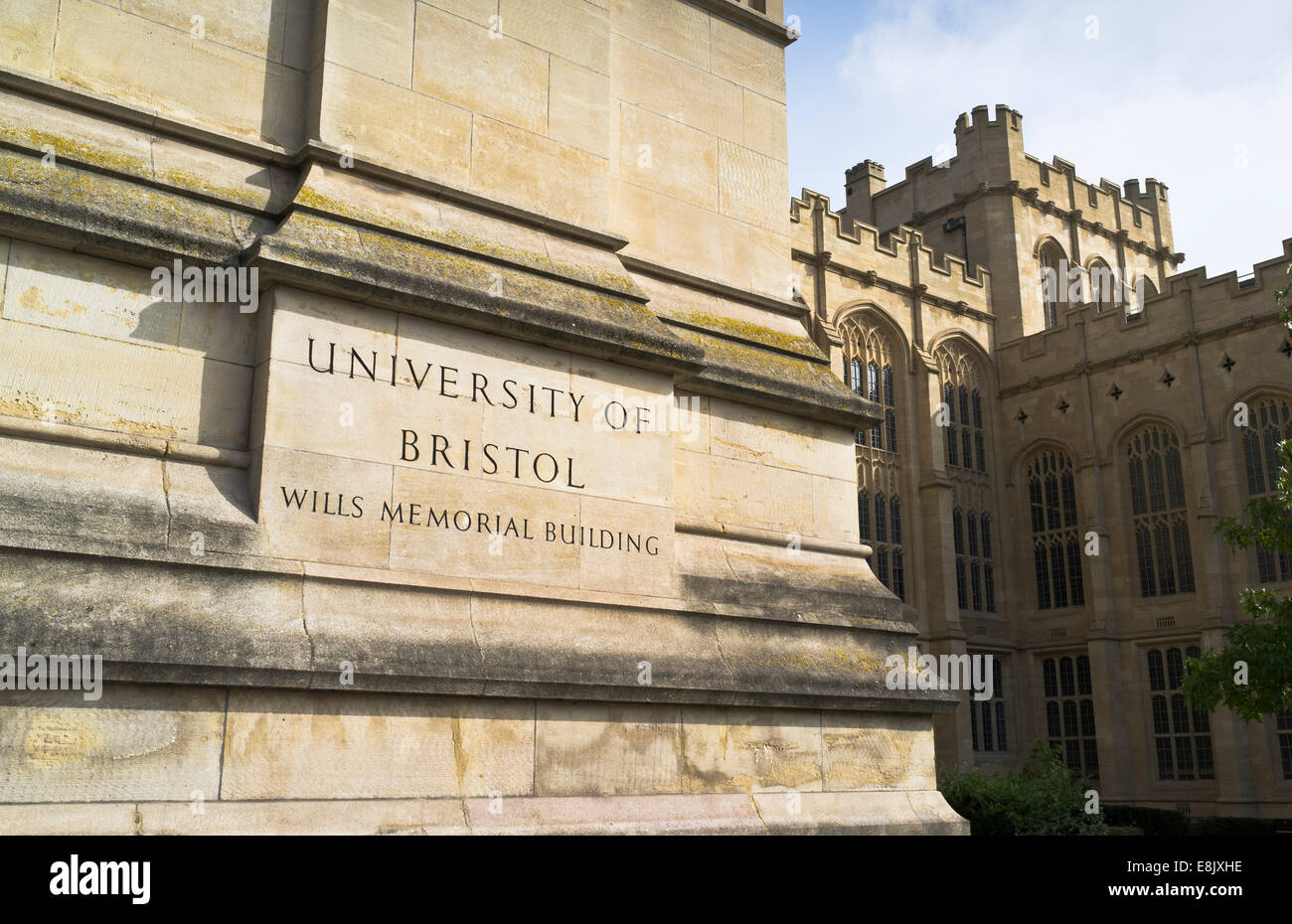 Dh l'Université de Bristol Clifton Bristol University of Bristol signer Wills Memorial Building uk historique Banque D'Images