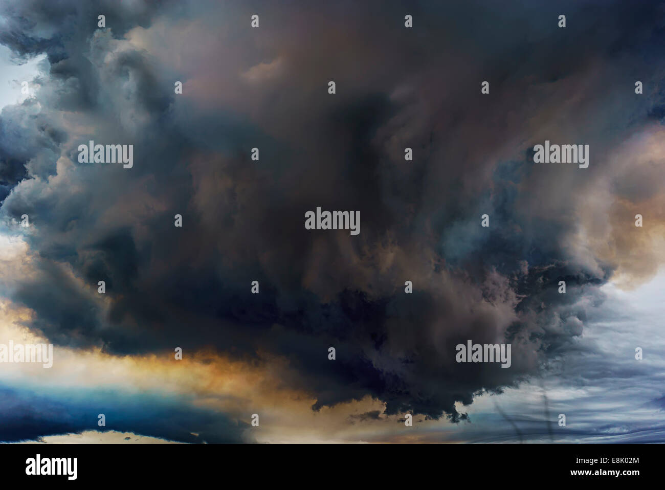 Panaches volcaniques avec des gaz toxiques, Holuhraun éruption fissures, de l'Islande. Banque D'Images