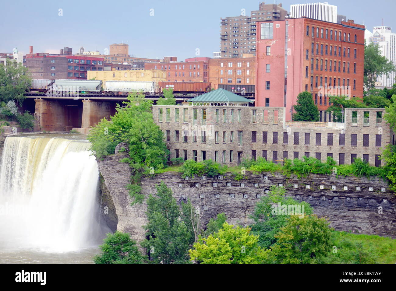 Genesee River High Falls à Rochester, New York Banque D'Images