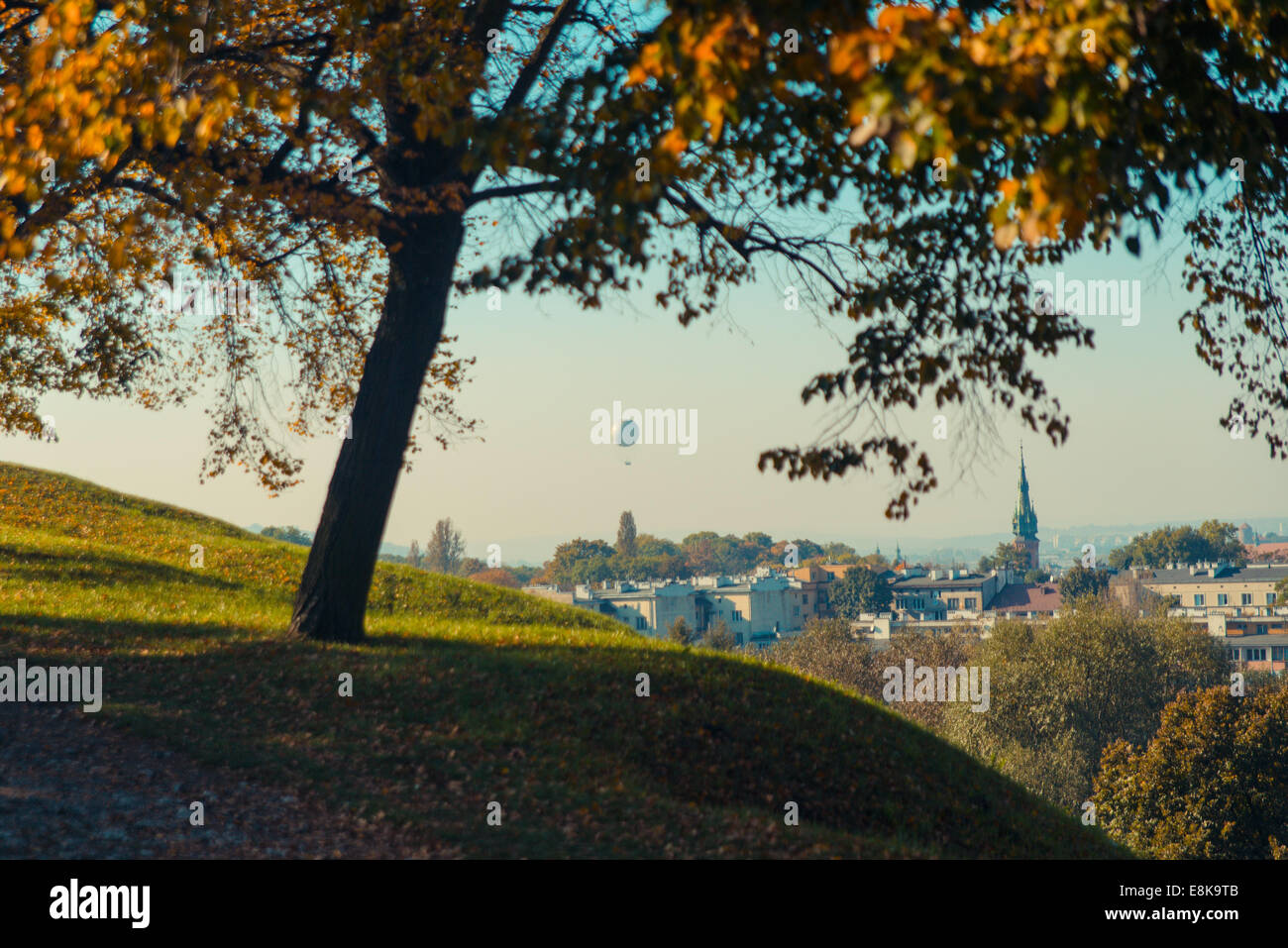 Voir l'automne de Krakus Hill à Cracovie Pologne Banque D'Images
