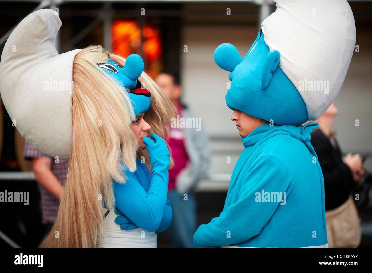 New York city NYC Times Square caricatures busk pour des conseils Banque D'Images