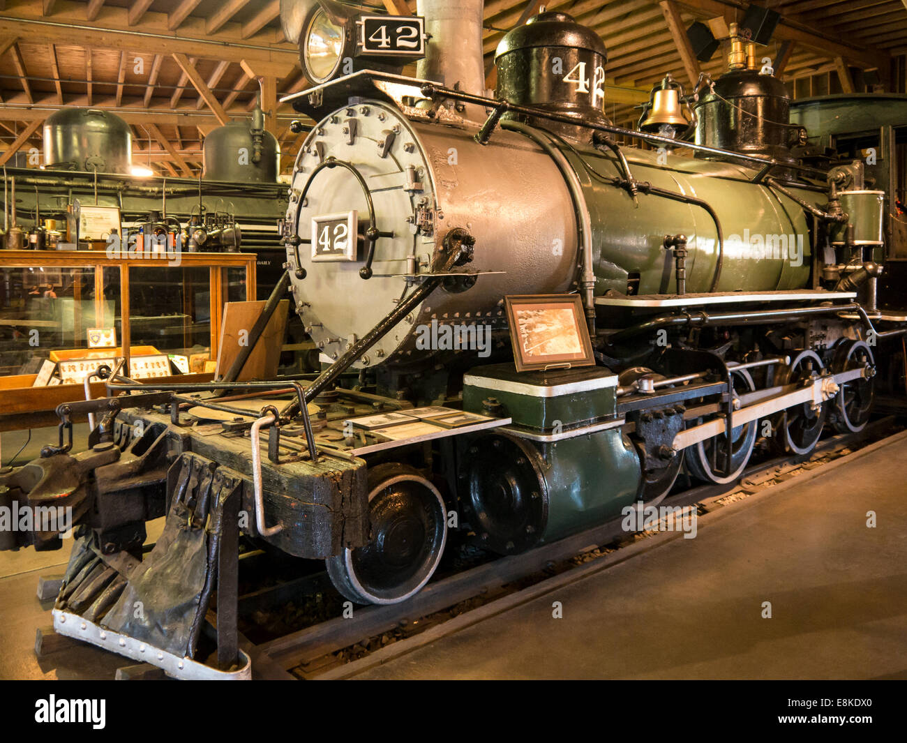 Engine42 est l'un des six locomotives Class 70 construit par Baldwin en 1887 pour le D&RG. Durango & Silverton Narrow Gauge Museum Banque D'Images