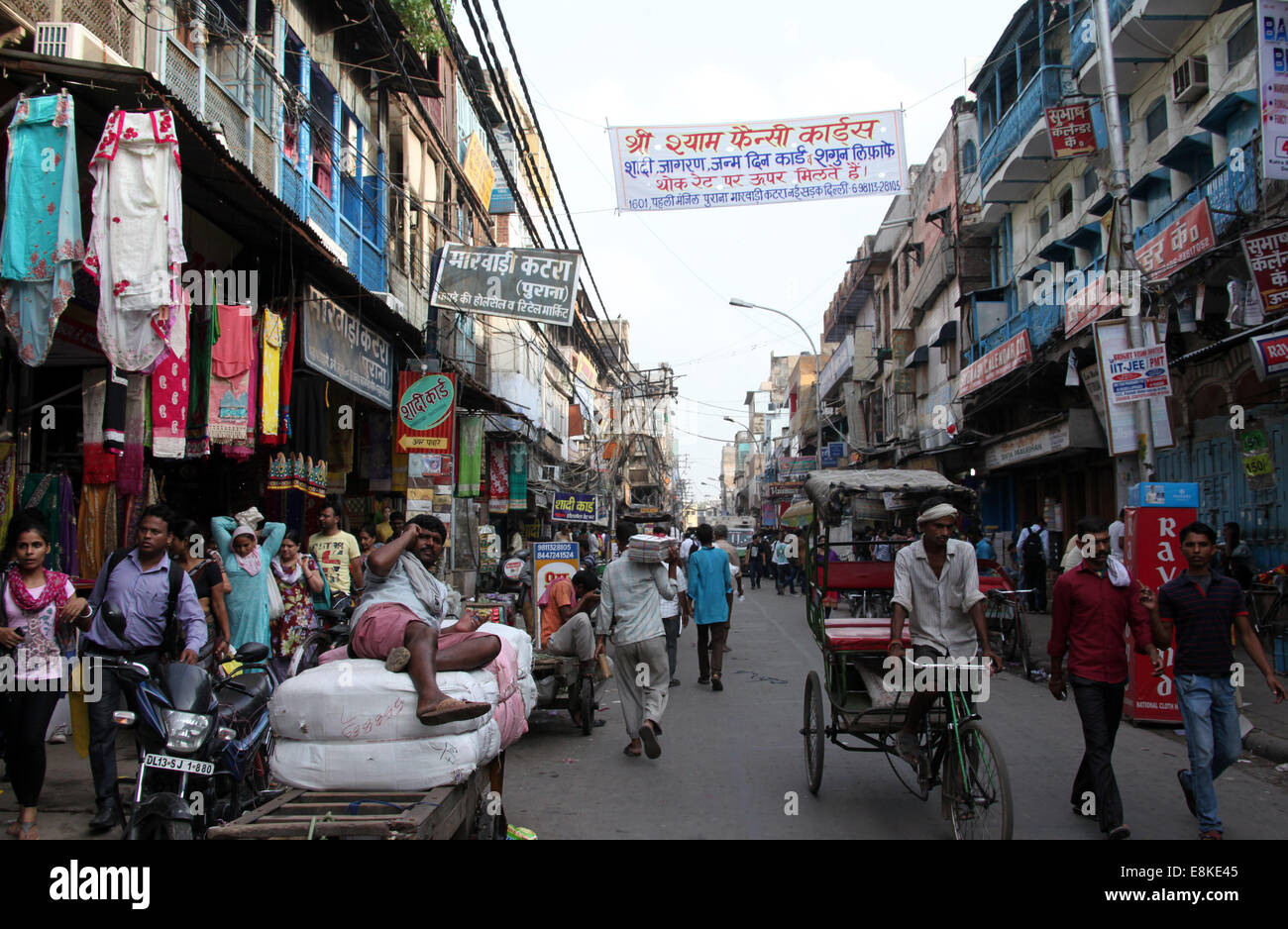 Street Life in Old Delhi Banque D'Images