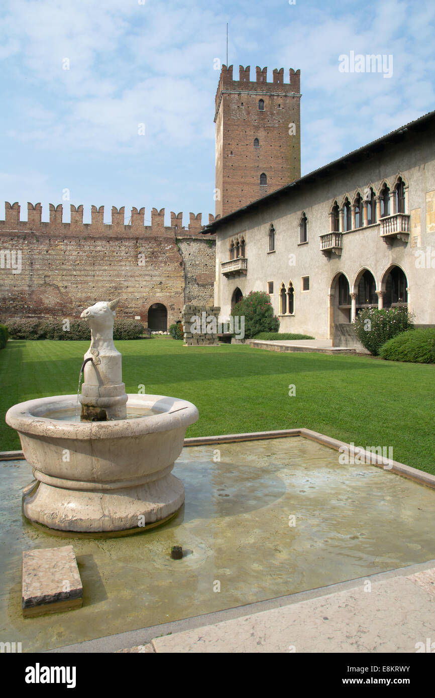 Vieux château Verona Banque D'Images