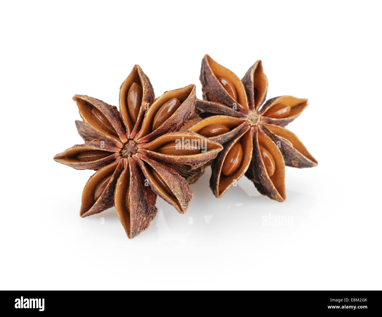 Ensemble anis étoile, isolé sur fond blanc Banque D'Images
