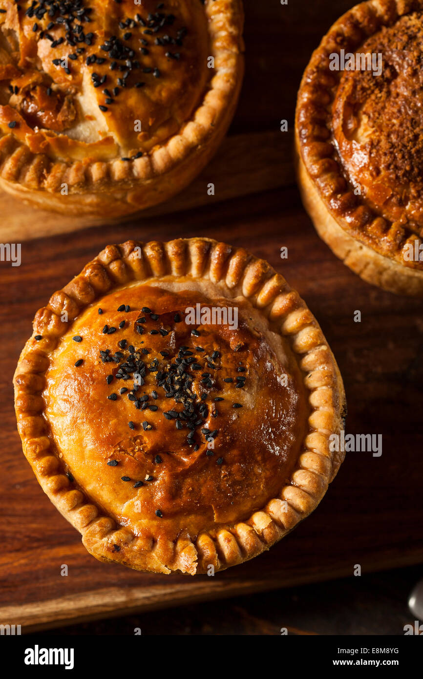 Tourte au poulet fait maison prêt à manger Banque D'Images