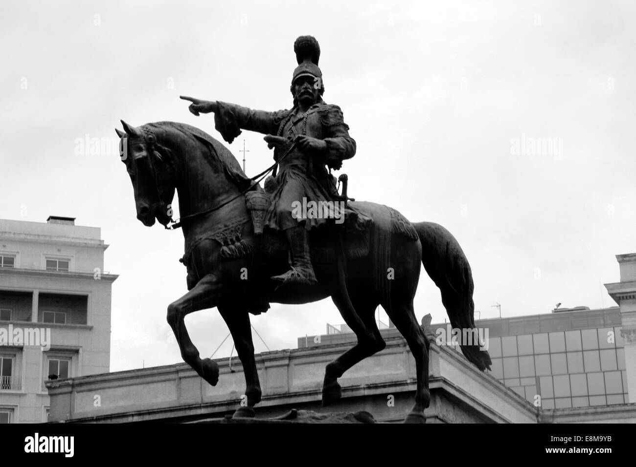 Athènes Grèce Statue de Theodoros Kolokotronis en dehors de l'histoire Musée Banque D'Images