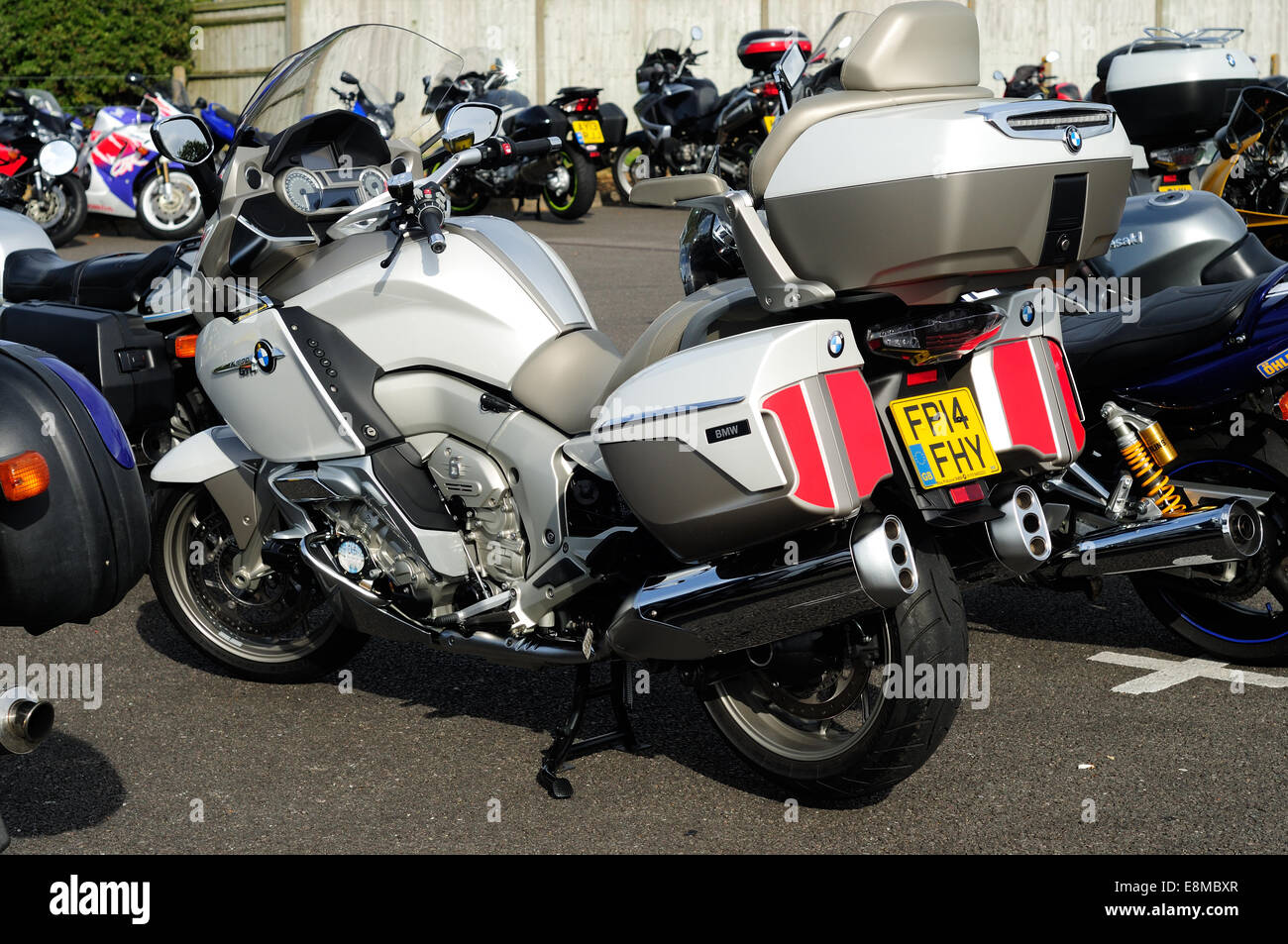 Garé les motos - BMW Touring Machine . Banque D'Images